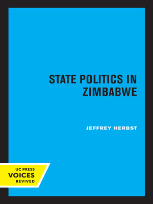 cover image of State Politics in Zimbabwe